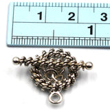 (Stg-124) Sterling Silver Twist Wire Toggle Clasp