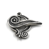  Heavy Sterling Swirl Toggle Clasp