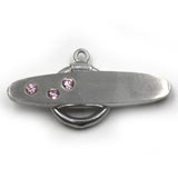 Sterling Toggle With Pink CZ