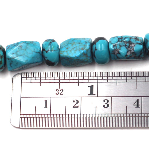 Faceted Turquoise Barrels & Roundelles