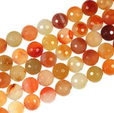 Faceted 14mm Natural Carnelian