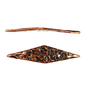(bzbd134-9744b) Bronze Textured Shard - Scottsdale Bead Supply