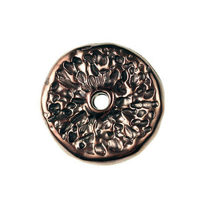 (bzbd112-9960) Bronze Round Textured Bead - Scottsdale Bead Supply