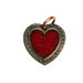 Red Coral Heart Pendant