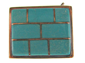 5-Strand Turquoise Rectangle Box Clasp