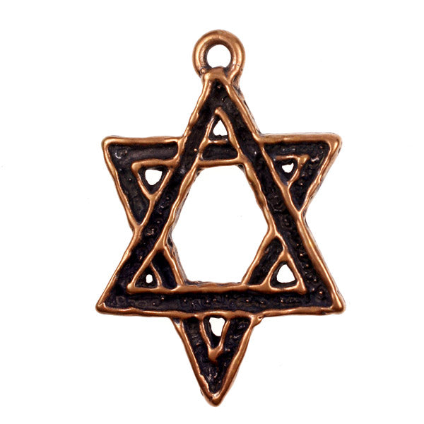 Bronze Star of David Pendant