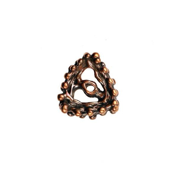 Bronze Triangle Spacer Center Drilled