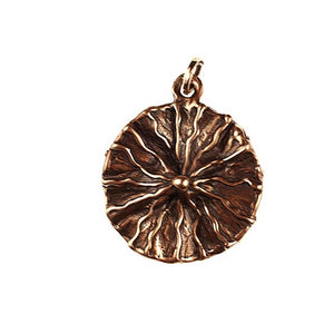 Bronze round pendant "Radiant"