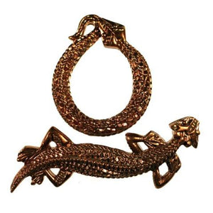BZCT 8745 Bronze Snake and Lizard Toggle