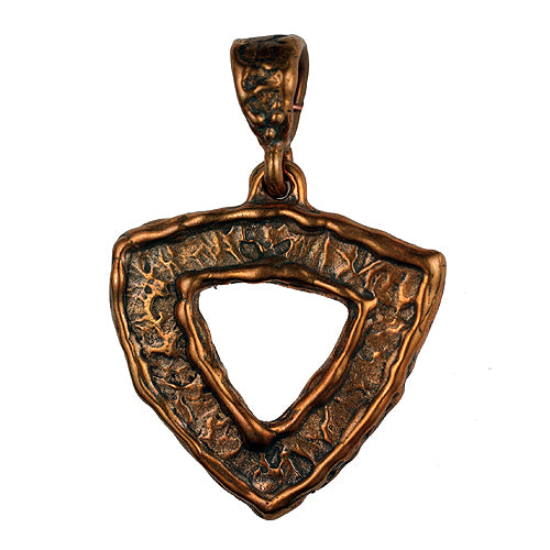 Bronze Textured Triangle Pendant