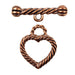 Bronze Twist Heart Toggle