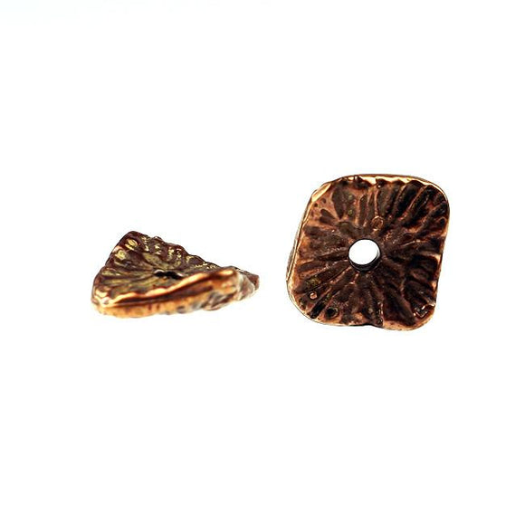 (bzbd128-9558) Bronze textured bead - Scottsdale Bead Supply