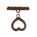 BZCT 8638 Bronze heart w/small dots toggle.