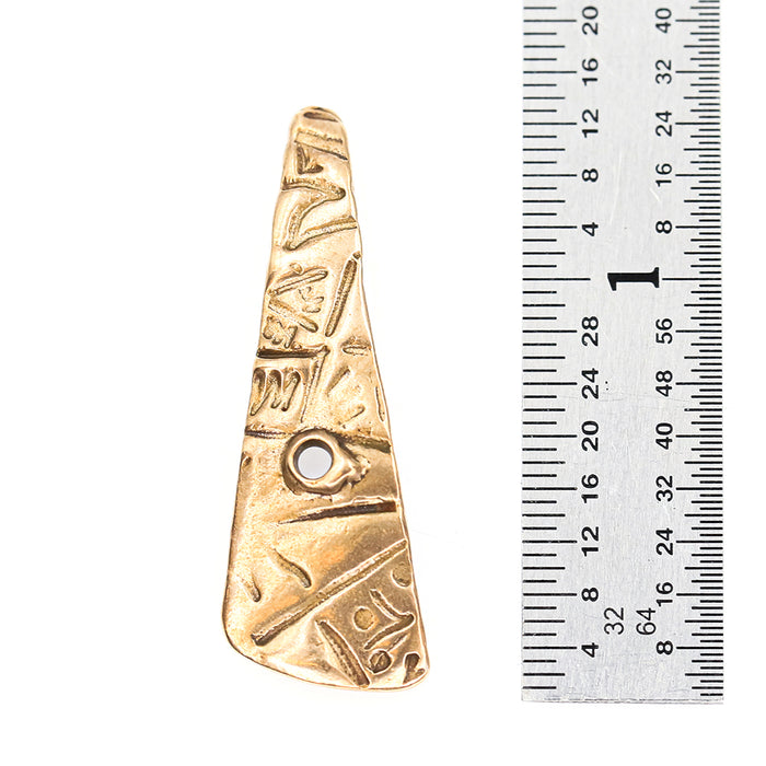 (bzbd197-9745) Bronze Shard Bead