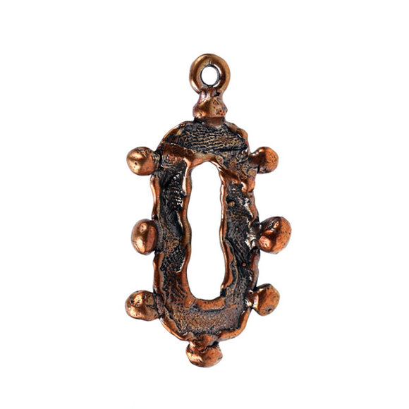 Bronze Free Form Dotted Pendant