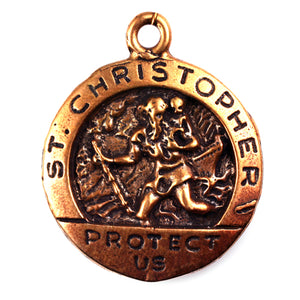 Bronze Saint Christopher Pendant