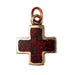 Bronze Cross with Coral Inlay