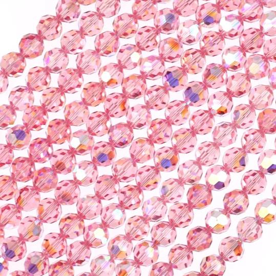 8mm Light Rose Swarovski Crystal