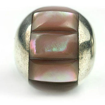 Inlay Round (no bars) 14 mm Brown Lip Shell