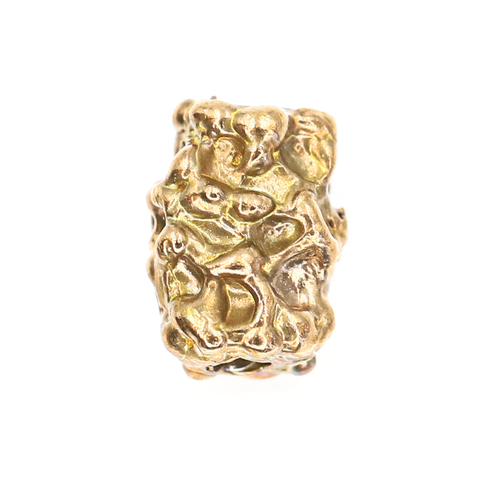 (bzbd067) Textured Bronze Bead