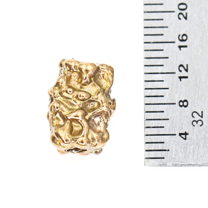 (bzbd067) Textured Bronze Bead