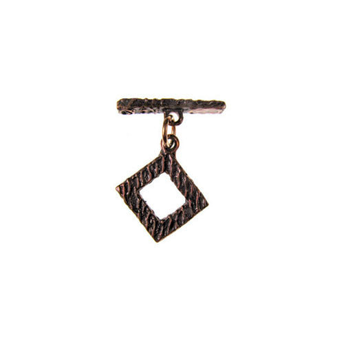 Solid Bronze classic sq. toggle catch, 2 part. Jump ring may be included, but not always.
