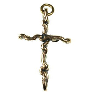 (bzp193-9366) Bronze Ribbon style cross