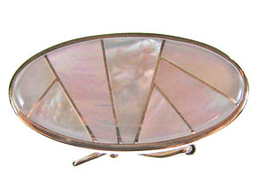 Box Clasp 5-strd White Mother of Pearl