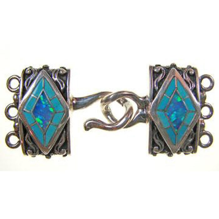 3-strd SB Turq and Lt Blue Synth Opal