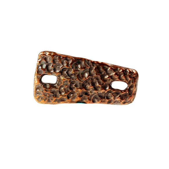 (bzbd137-N0078B) Bronze Textured Link - Scottsdale Bead Supply