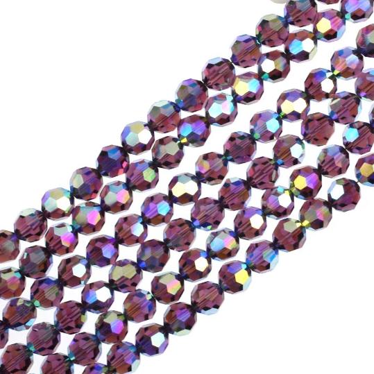 8mm Amethyst AB Swarovski Crystal
