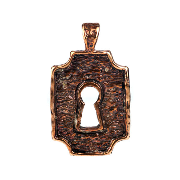 Bronze Keyhole pendant