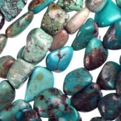9x17mm Tumbled Turquoise Pebbles