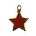 Bronze Star Pendant w/Coral Inlay