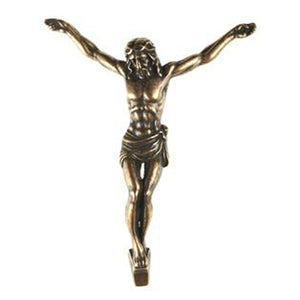 (bzp325-7602) Solid Bronze Jesus Cruciform