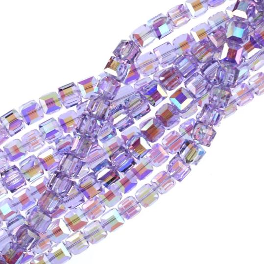 8mm Violet AB Swarovski Crystal