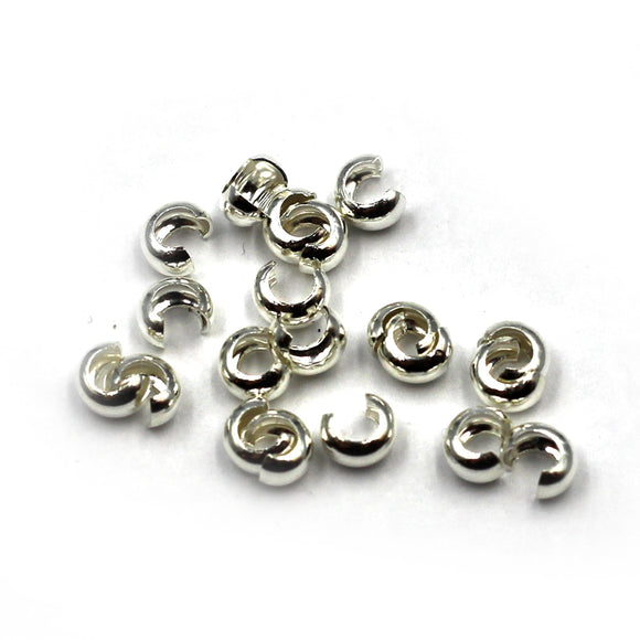 3mm Sterling Silver Crimp Covers