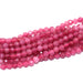 3mm faceted round pink tourmaline