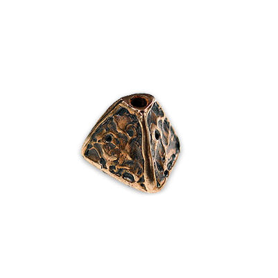 Bronze Triangle shape, top drilled