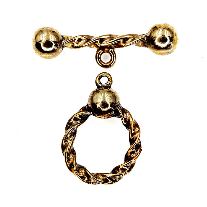 (bzct017-8701) Bronze Twist Small Toggle