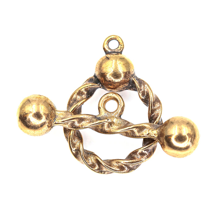 (bzct017-8701) Bronze Twist Small Toggle