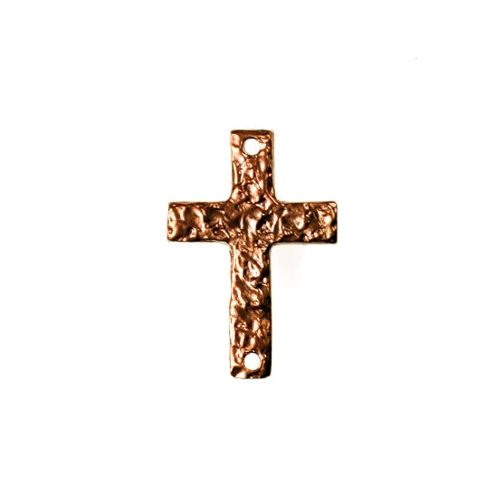 Bronze Small Textured Cross Link