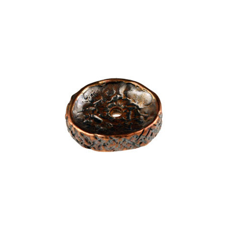 (bzbd108-9653) Bronze Oblong thick spacer/bead - Scottsdale Bead Supply