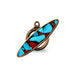 Turquoise and Coral Bronze Toggle