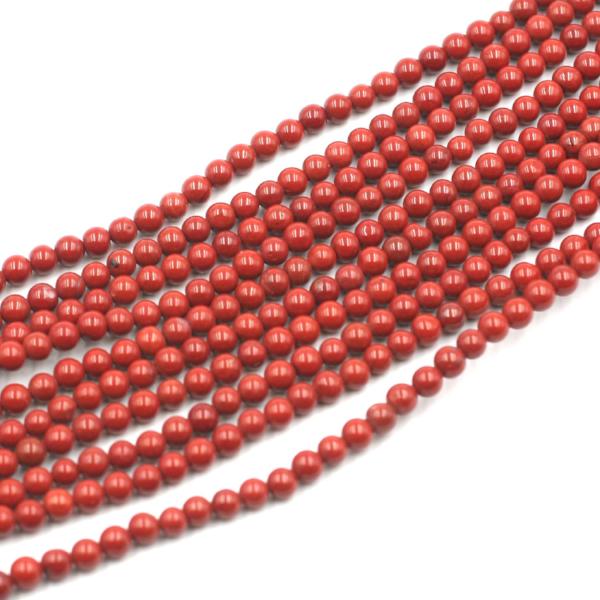 (redjasp010) 4mm Round Red Jasper