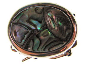 5-Strand Paua Shell Oval Box Clasp