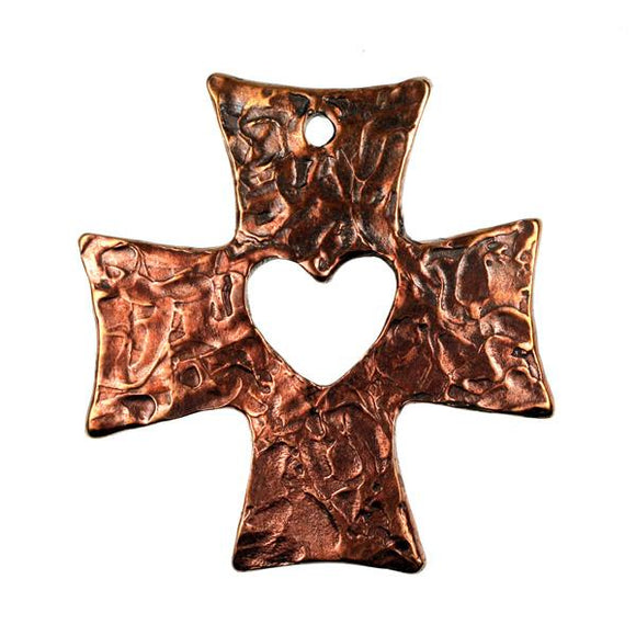 Bronze Cross with Heart