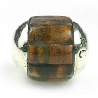 Inlay Round (no bars) 14 mm Tiger's Eye