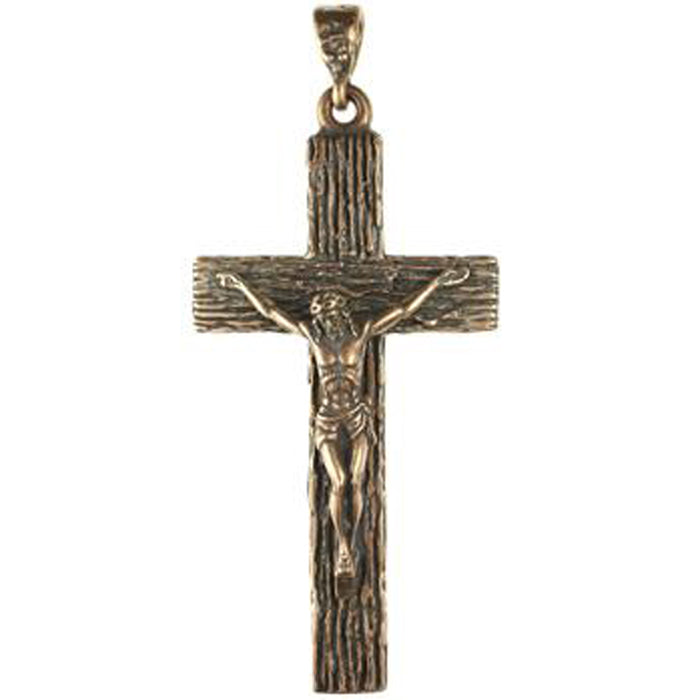 (bzp336) Solid Bronze, crucifix