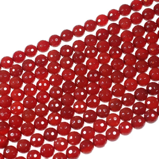 Carnelian 10mm Faceted Rondelle